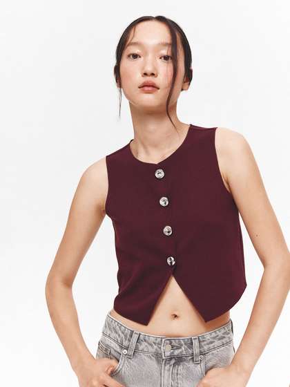 H&M Cropped
                        Jersey Waistcoat