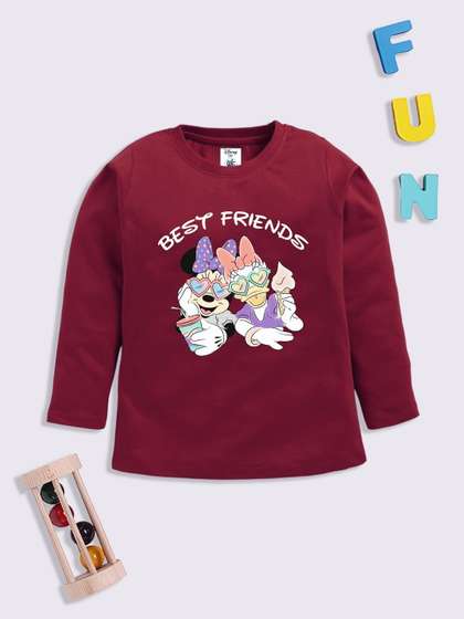 YK Disney Girls Minnie
                    & Daisy Printed T-shirt