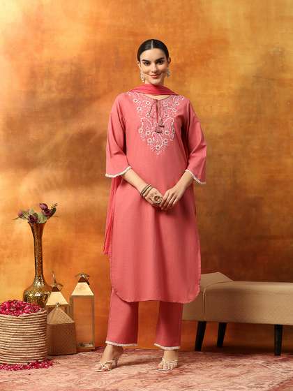 Nayam By Lakshita
                          Women Embroidered Kurta with Trousers &
                          Dupatta