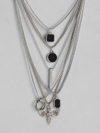 PARIS HAMILTON Set
                        of 6 Silver-Plated Pendant with Chain