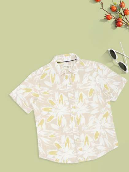 Pantaloons Junior Boys
                    Floral Printed Pure Cotton Casual Shirt