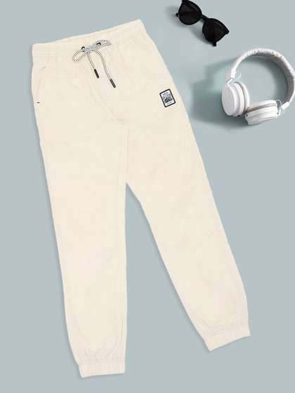 Pantaloons Junior Boys
                    Typography Printed Jogger Fit Cotton Regular
                    Trousers