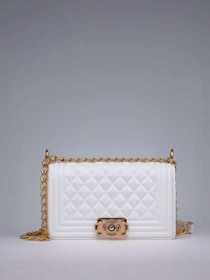 Lino Perros
                        Geometric Textured Structured Shoulder Bag with
                        Quilted Detail