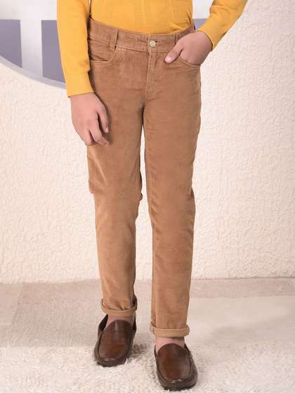 Crimsoune Club Boys Slim
                    Fit Corduroy Cotton Chinos