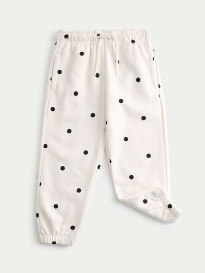 Marks & Spencer
                    Girls Polka Dot Printed Mid-Rise Joggers Track
                    Pants