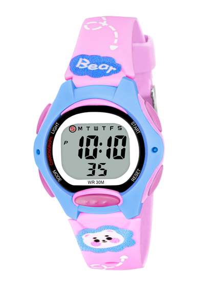 KIDSUN Kids Dial &
                    Straps Digital Multi Function Watch 870_PINK_PINK