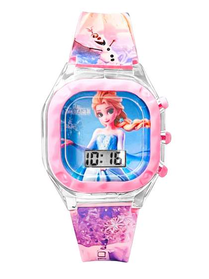 Time Up Girls Cartoon
                      Printed Glowing Light & Music Digital Dial
                      Watch NGLOW-FZ3