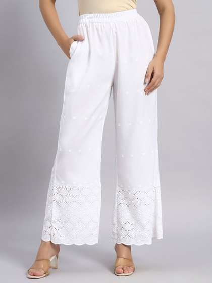 Shopping Queen Women
                        Embroidered Ethnic Palazzos