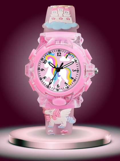 PAPIO Kids Round Printed
                    Dial & Bracelet Style Straps Analogue Watch
                    KD-136 PINK UNICORN