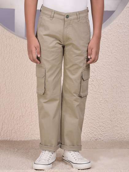 Crimsoune Club Boys
                    Baggy Low-Rise Cotton Cargos Trouser