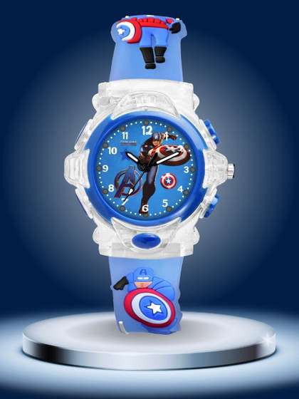 PAPIO Kids Printed Dial
                    & Straps Analogue Watch KD-134 BLUE CAPTAIN