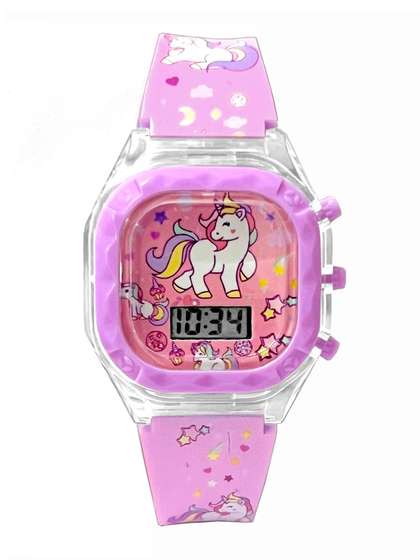 Time Up Girls Digital
                      Dial Glowing Light & Music Watch NGLOW-UN4