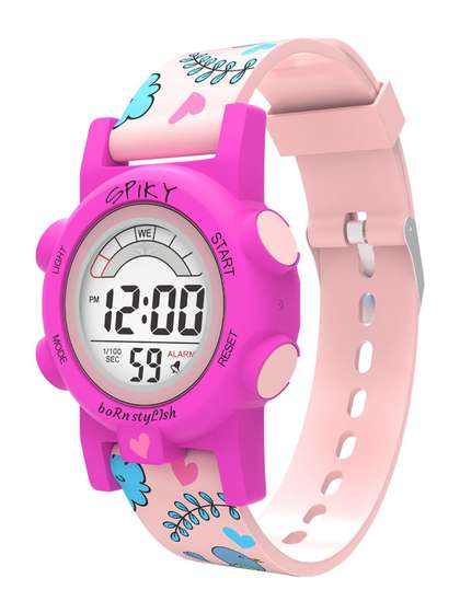 Spiky Girls Silicon
                    Straps Digital Multi Function Automatic Watch
                    SPKEVA41_C3_PNK