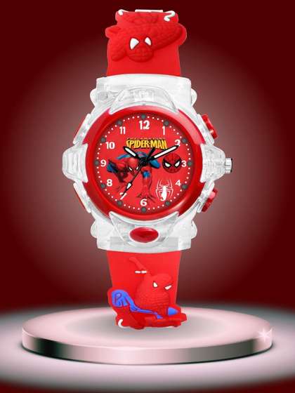 PAPIO Kids Printed
                      Dial Analogue Watch KD-132 RED SPIDERMAN