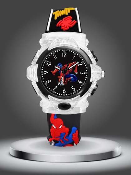 PAPIO Kids Printed Dial
                    Analogue Watch KD-131 BLACK SPIDERMAN