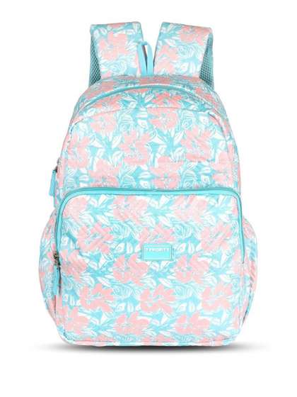 Priority Girls Floral
                    Printed Lightweight Backpack