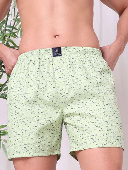 URBAN SCOTTISH Men
                          Printed Cotton Mid-Rise Boxer