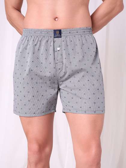 URBAN SCOTTISH Men
                        Printed Checked Mid-Rise Boxer
