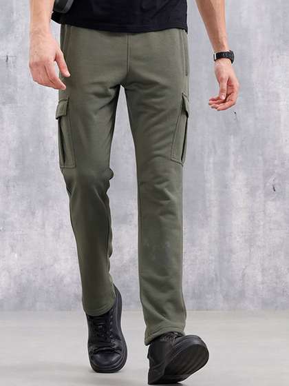 WROGN Men Straight
                        Fit Mid-Rise Track Pants