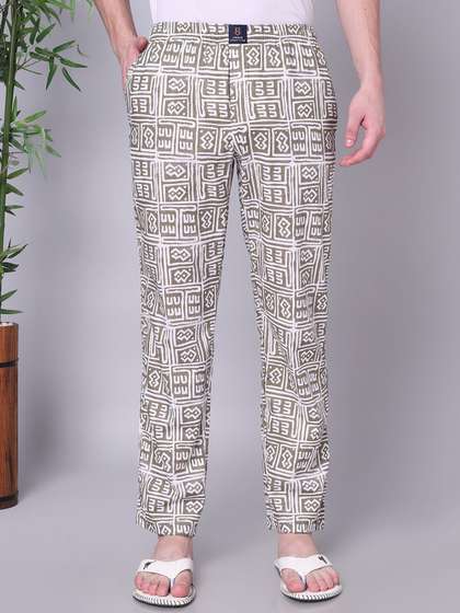 URBAN SCOTTISH Men
                        Printed Pure Cotton Lounge Pants