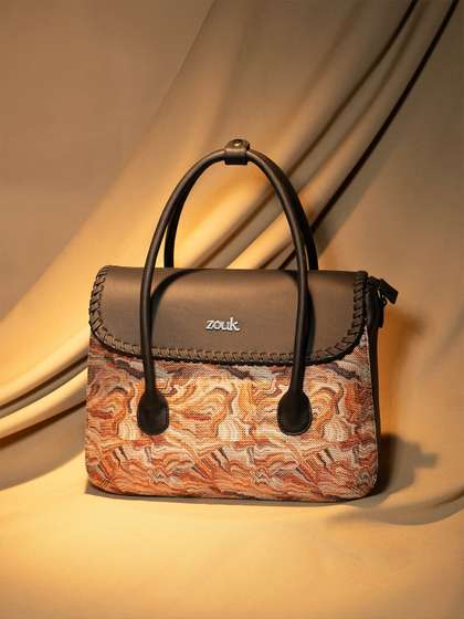 ZOUK Nicobar Coral
                        Printed Structured Satchel Bag