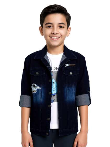CAVIO Boys Lightweight
                      Denim Jacket & T-Shirt