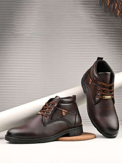 Price History of Vellinto Men Mid-Top Round Toe Block Heels Casual