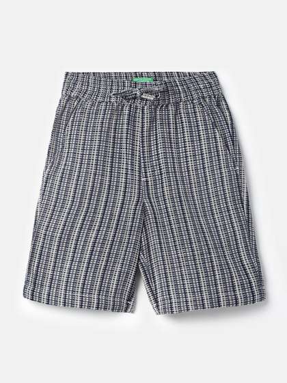 United Colors of
                      Benetton Boys Regular Fit Cotton Striped Shorts