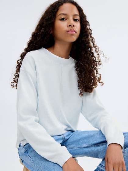 Mango Kids Girls Front
                    Seam Detail Pure Cotton Pullover