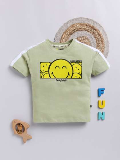 YK X Tinyo Boys Printed
                    Pure Cotton T-shirt
