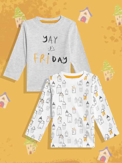 mothercare Infants Pack
                    Of 2 Printed Pure Cotton T-Shirt