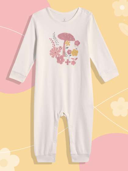mothercare Infant
                      Girls Floral Print Pure Cotton Rompers