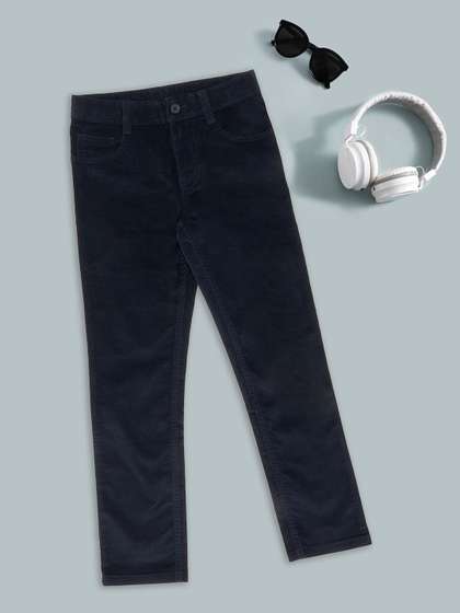 Pantaloons Junior Boys
                      Slim Fit Mid-Rise Cotton Trouser