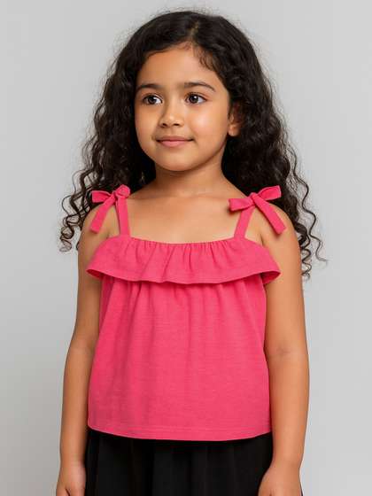 KidsDew Girls Fuchsia
                    Solid Top