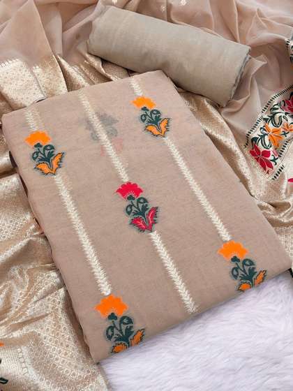 Moda Rapido Woven
                        Design Cotton Blend Unstitched Dress Material