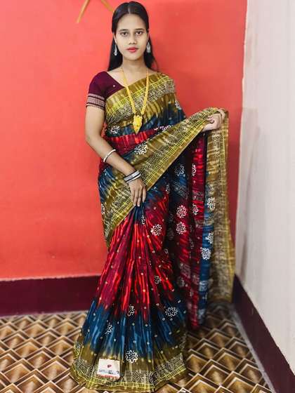 ARTFUL THREADS
                        Multicoloured Printed Pure Cotton Sambalpuri
                        Sarees