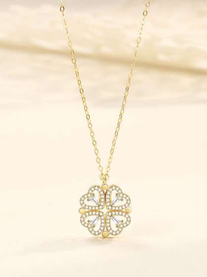 DressBerry Girls
                    Gold-Plated Alloy Cubic Zirconia Necklace