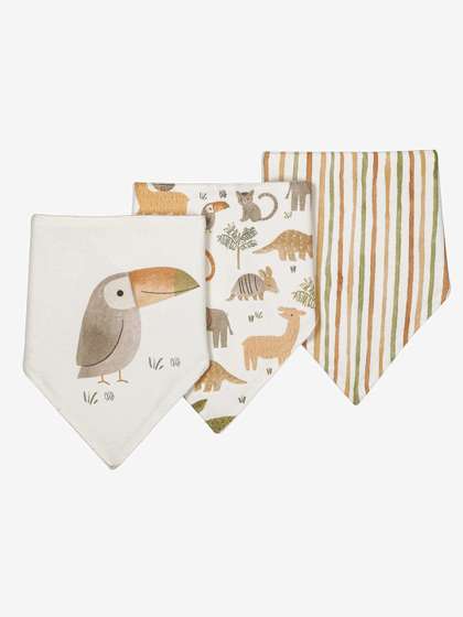 mothercare Infants Set
                    Of 3 Natural Dribbler Bibs