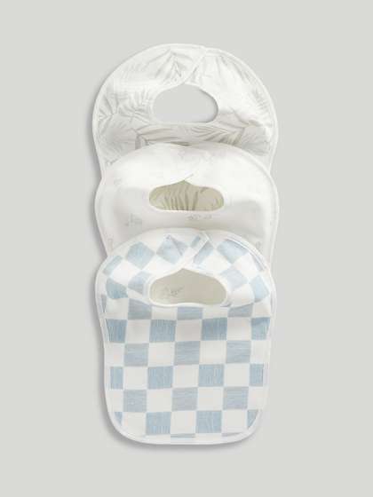 mothercare Infant Set Of
                    3 Pure Cotton Printed Bibs