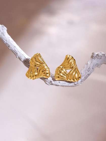 Mia by Tanishq 14KT
                        Gold Ripple Twist Stud Earrings -1.752 g
