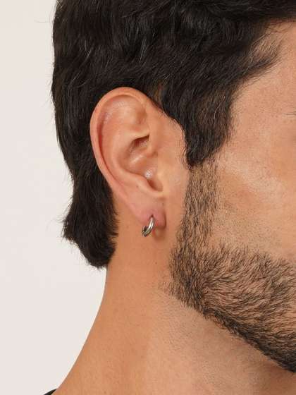 MILLER Gold-Plated
                      Stainless SteelHoop Earrings