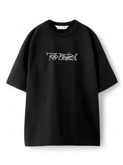 Alan Jones Boys
                    Typography Printed Round Neck Oversized T-shirt