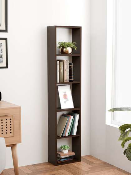 Kuber Industries 5-Tier Wooden Book Shelf