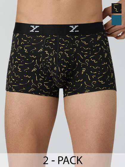 XYXX Men Pack Of 2
                        Printed Solid Cotton Regular Fit Trunks
                        XYTRNK2PCKN818
