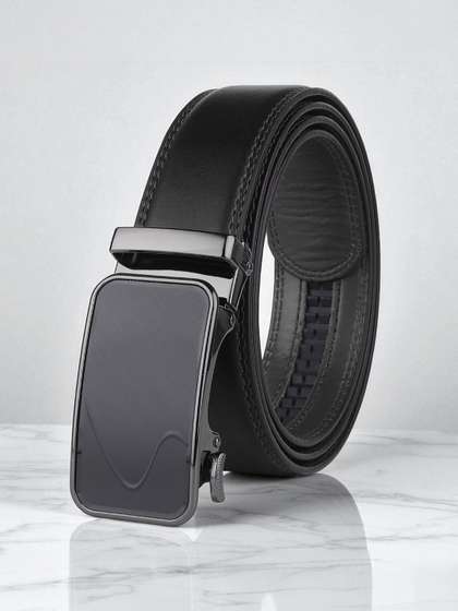 Provogue Men Vegan
                    Leather Formal Belt with Slider Buckle