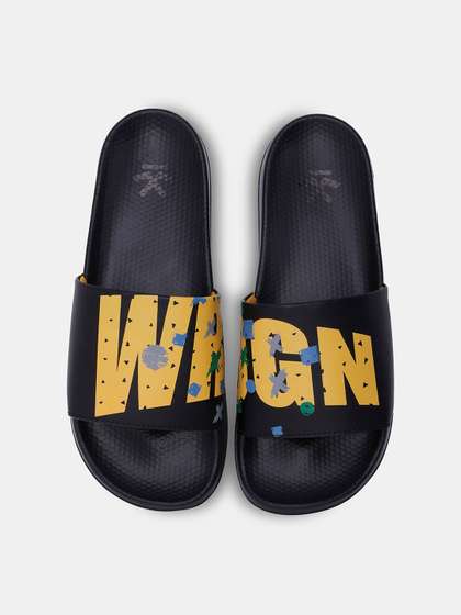 WROGN Men Printed
                    Sliders Flip Flops
