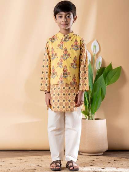 Readiprint Boys Ethnic
                    Motifs Printed Cotton Kurta with Pyjamas