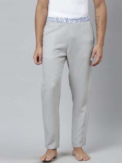 Ecentric Men Printed
                        Mid-Rise Lounge Pants