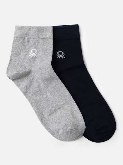 United Colors of
                    Benetton Men Pack Of 2 Ankle-Length Socks