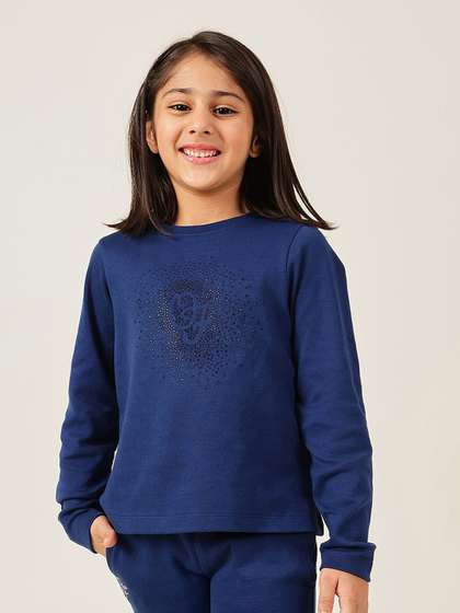 One Friday Girls
                    Embellished Round Neck Full Sleeves Sweatshirt